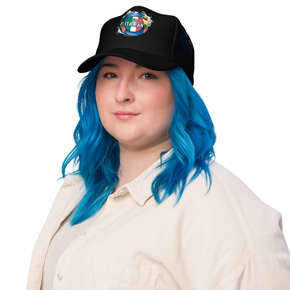So Italian Black Trucker Hat with Colorful Logo by I’M So What Co 2025 - Picture 1 of 5